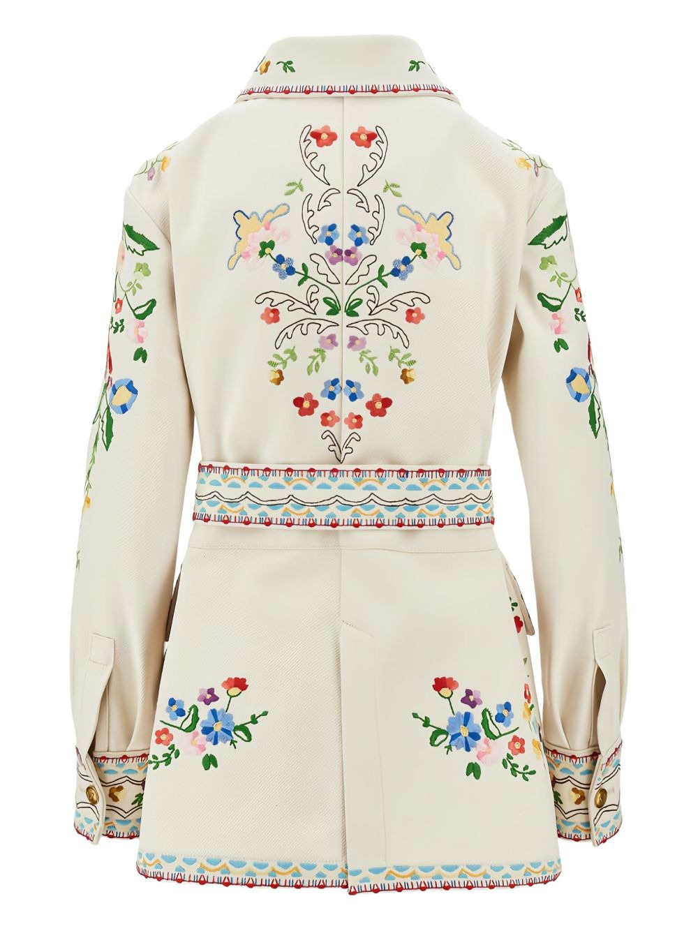 embroidered denim jacket - 2