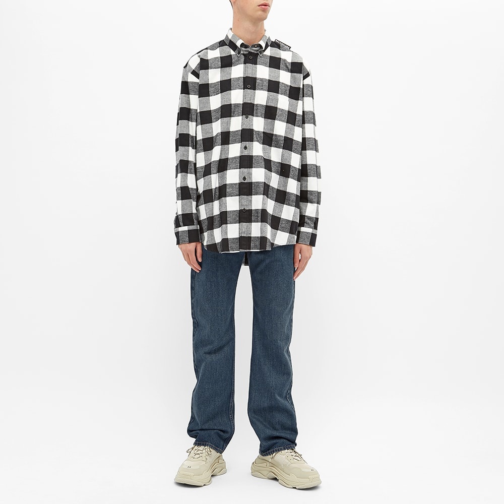 Balenciaga Tab Logo Checked Shirt - 6