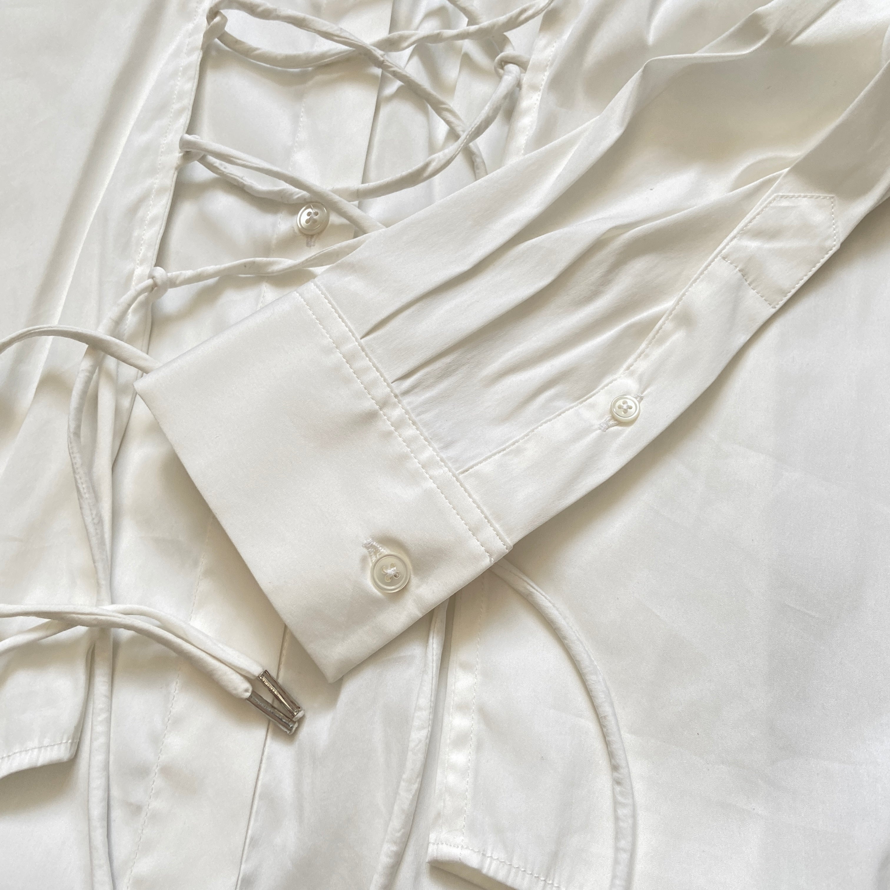 Jean Paul Gaultier ss15 oversized corset lace up shirt 42 - 10