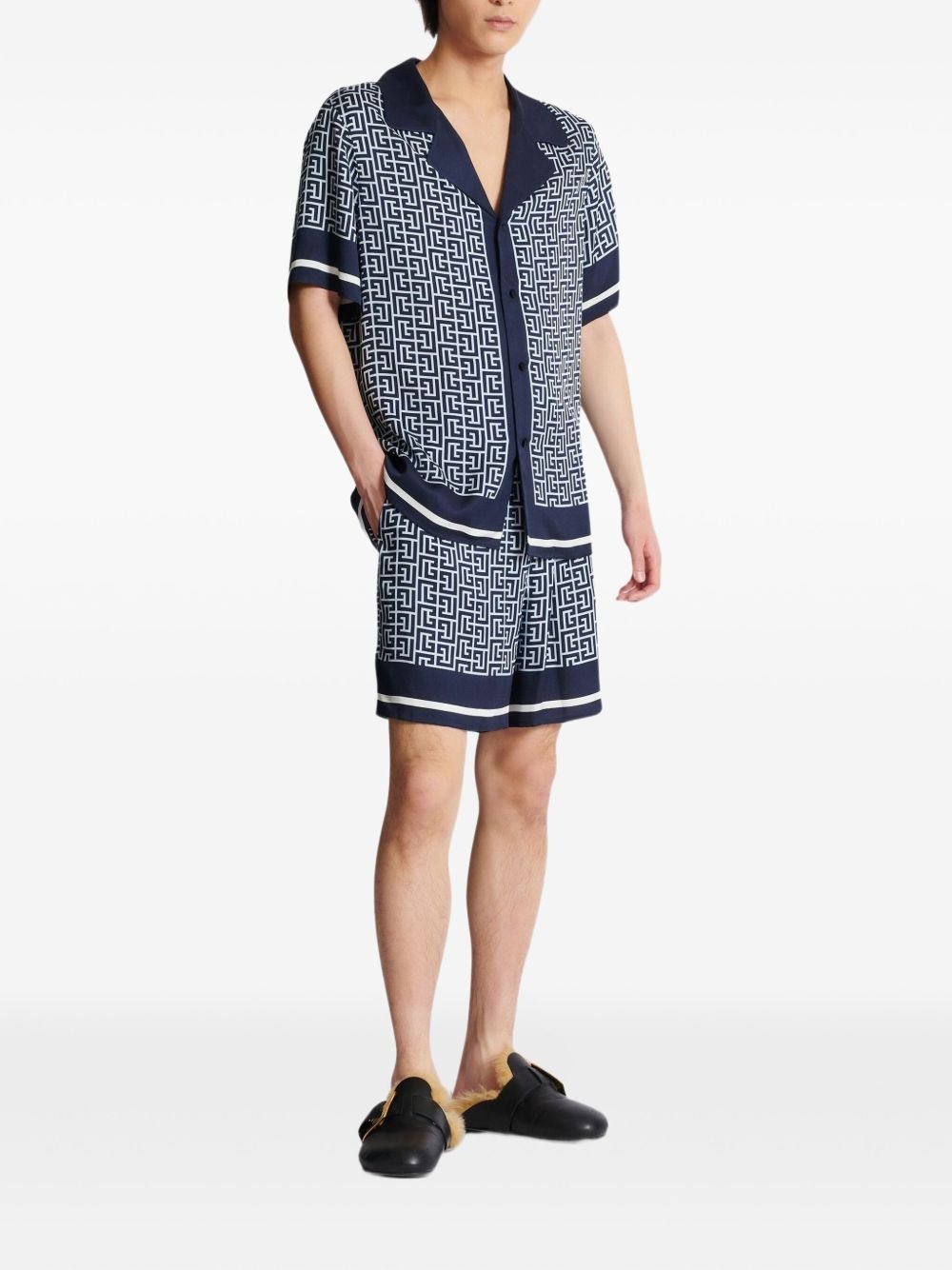 monogram-pattern shirt - 3