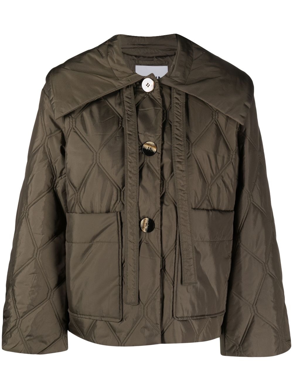 quilted recycled-ripstop jacket - 1