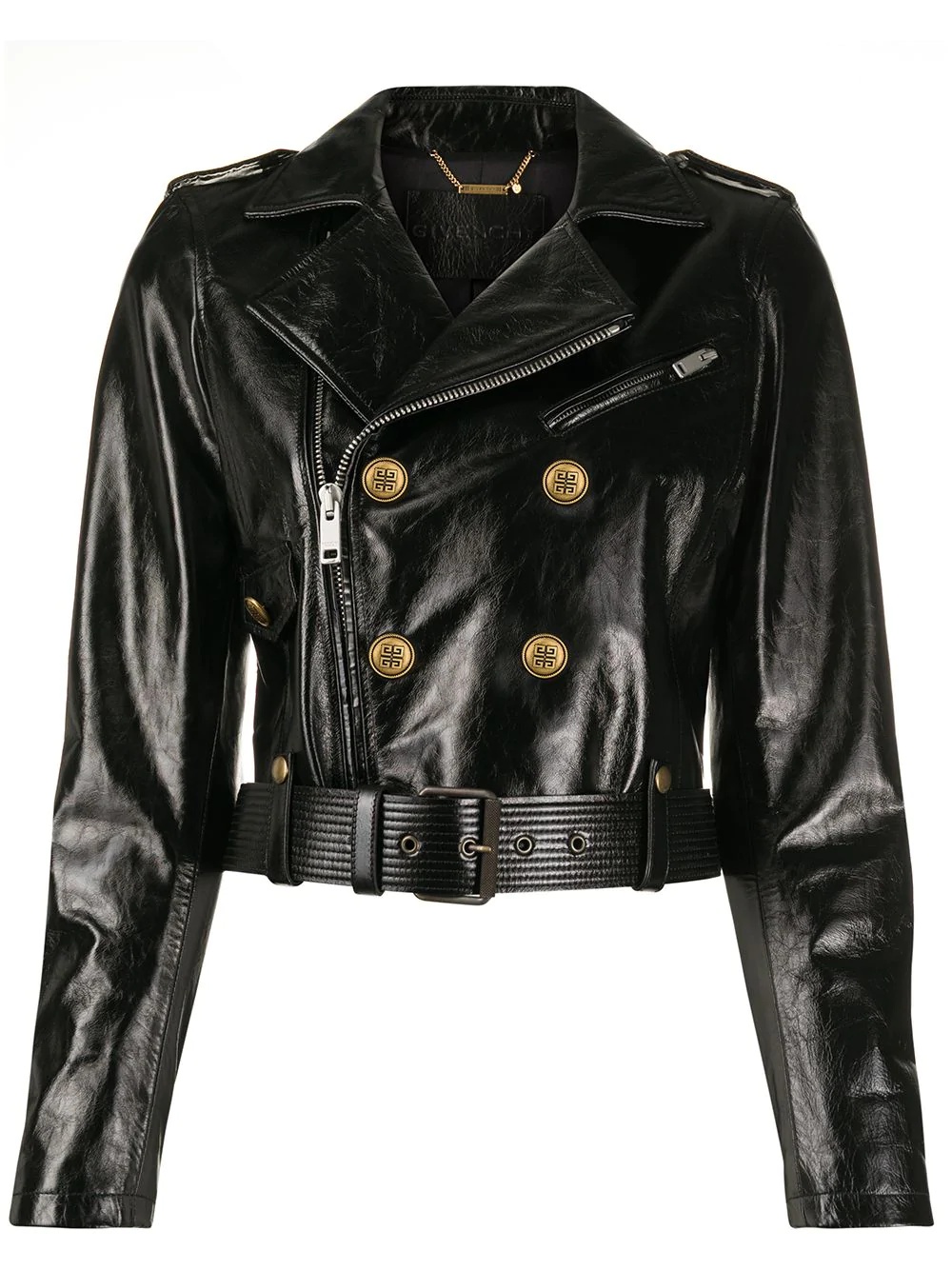 leather biker jacket - 1