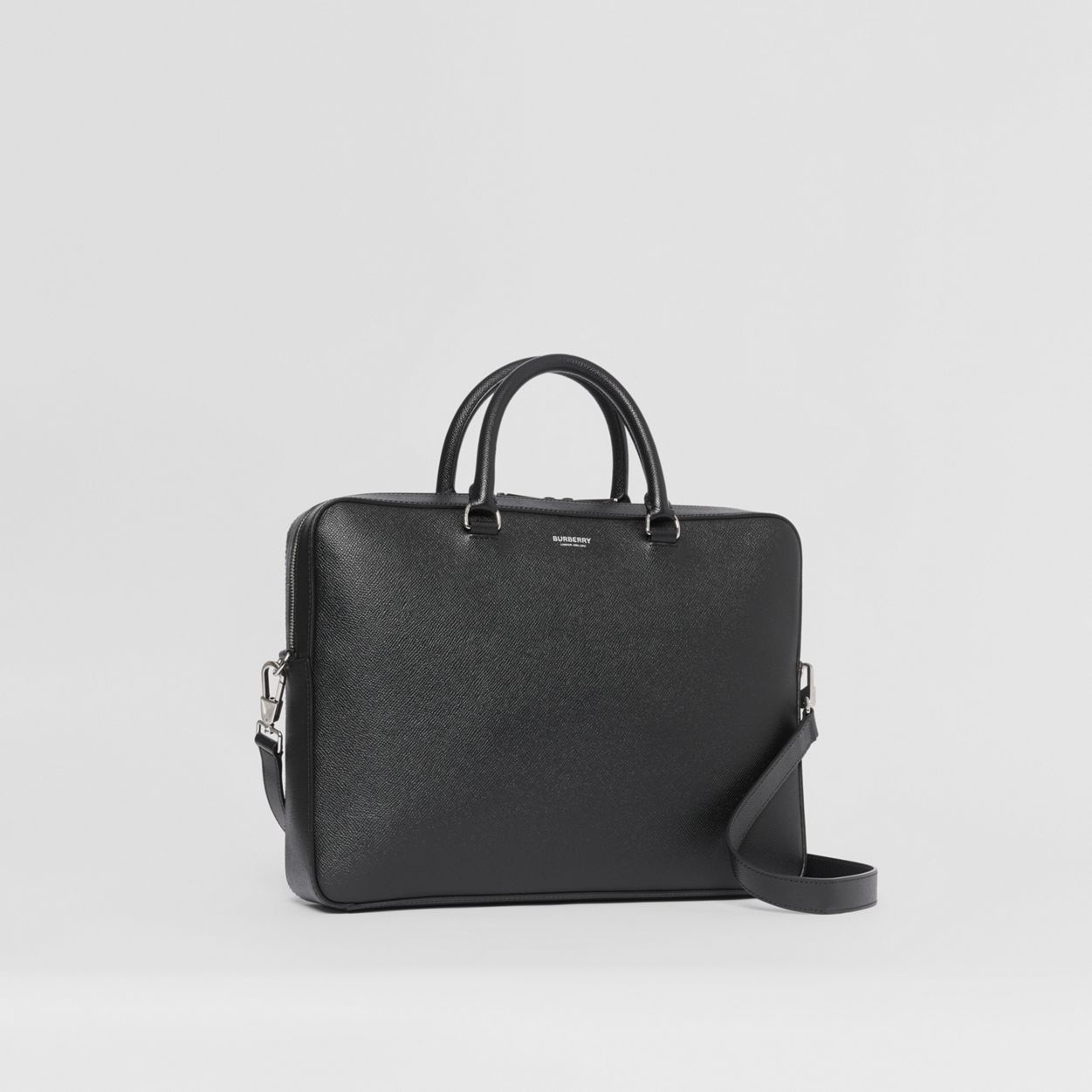 Grainy Leather Briefcase - 7