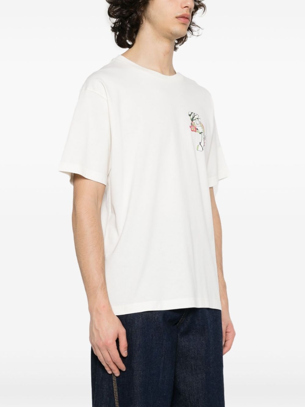 monogram-print cotton T-shirt - 3
