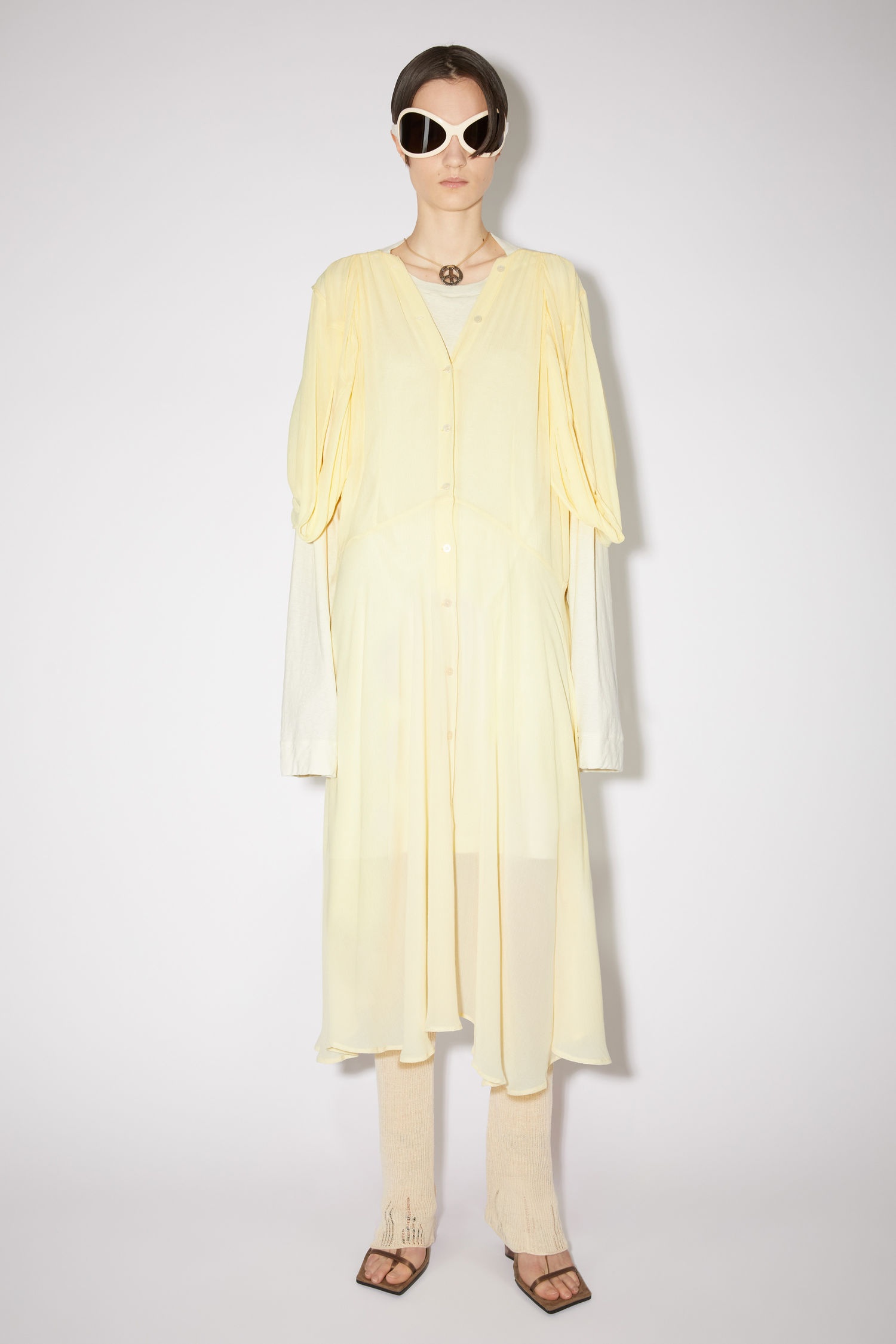 Layered dress - Pale yellow - 2