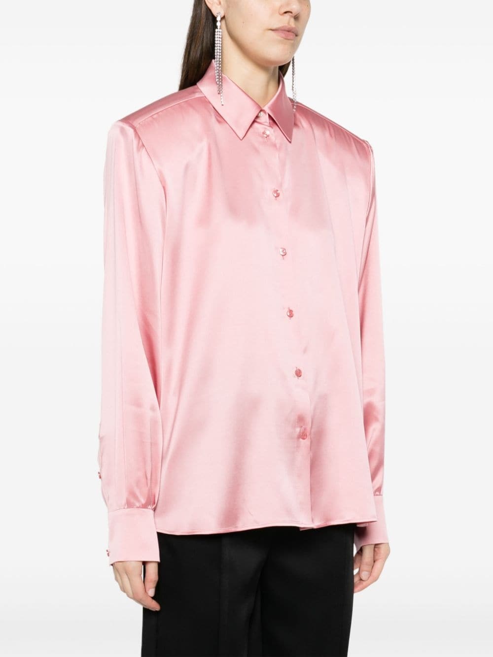 long-sleeve silk shirt - 3