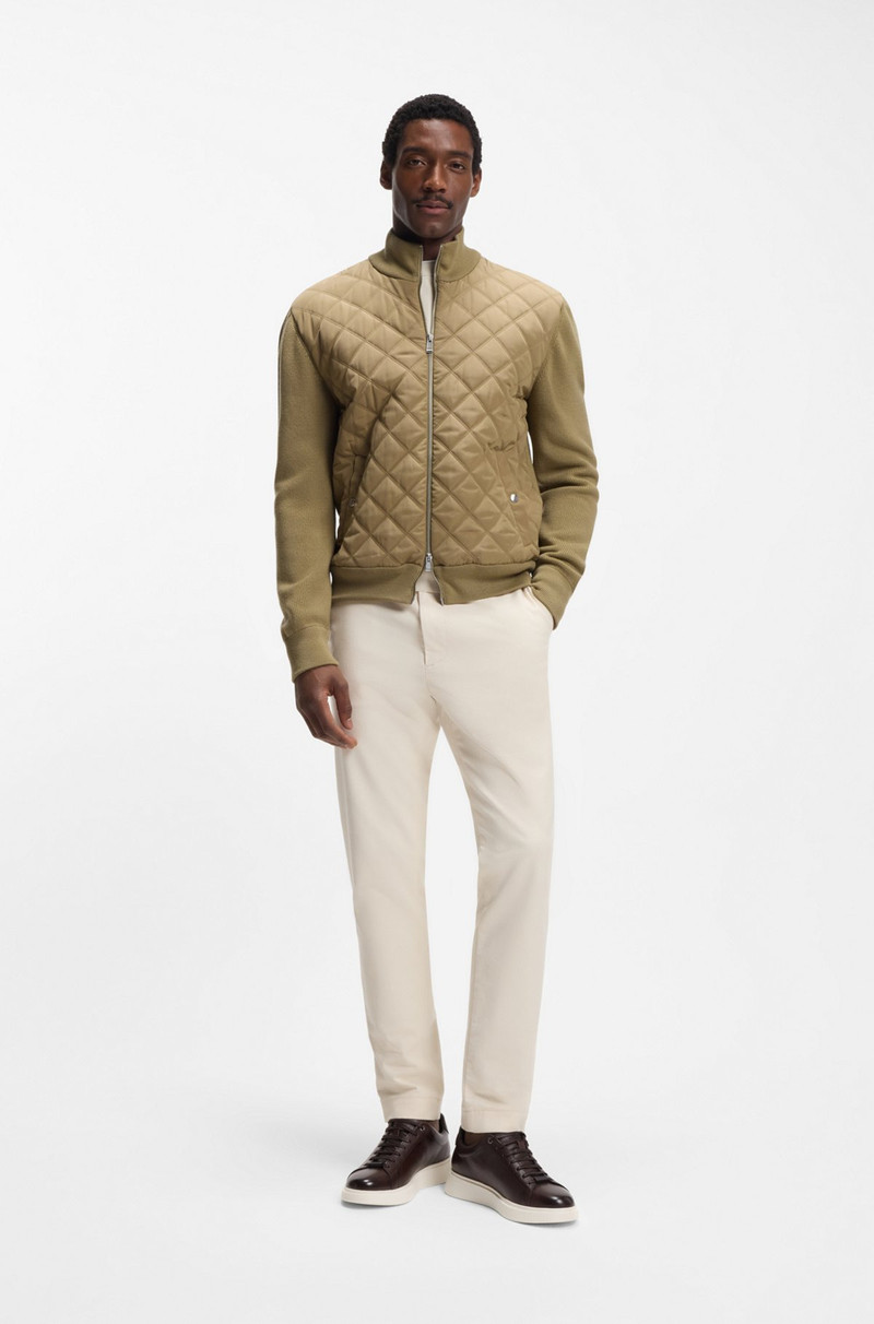 BOSS RUBBER-SOLE TRAINERS IN LEATHER outlook