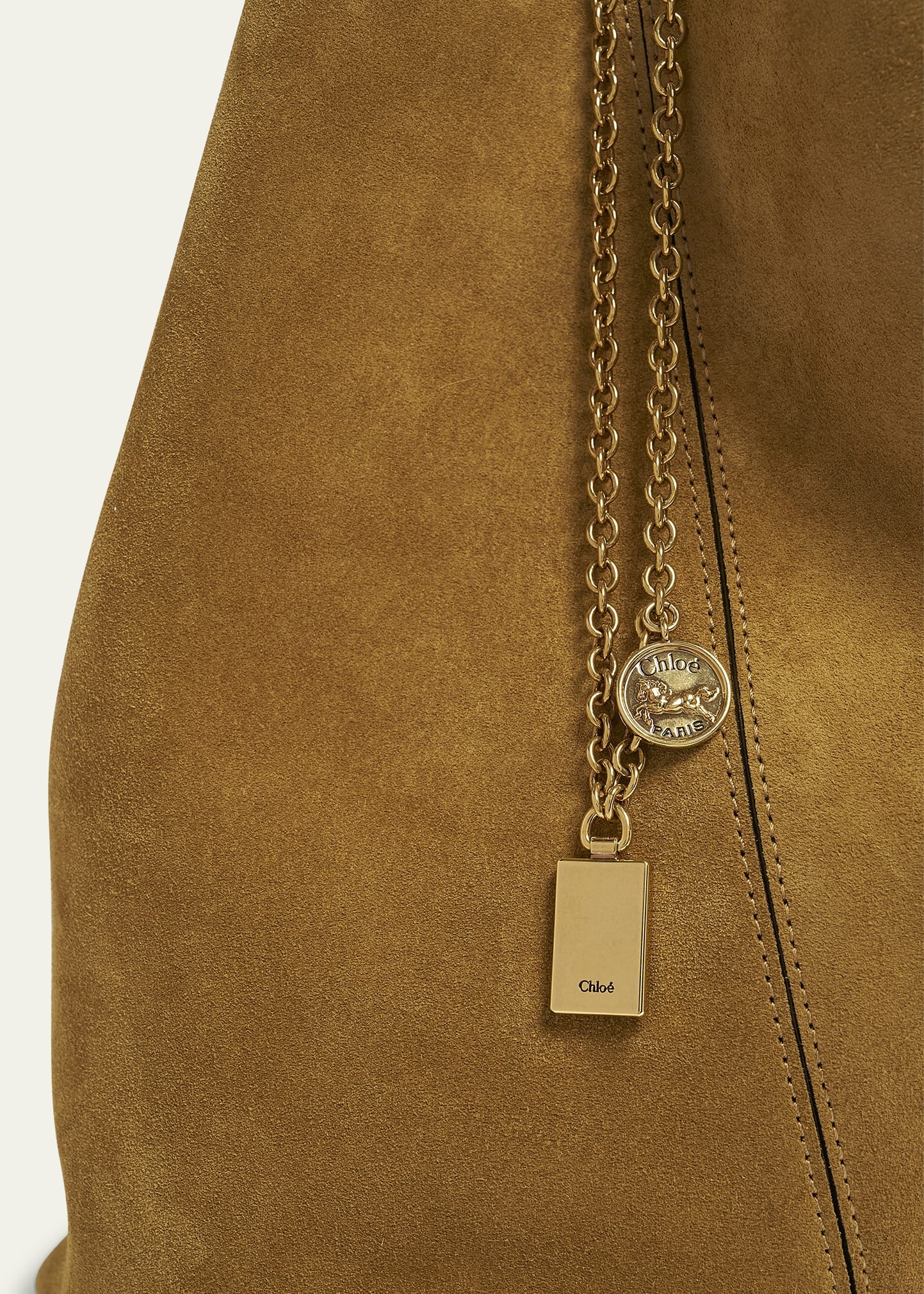 Spin Medium Tote Bag in Suede - 5