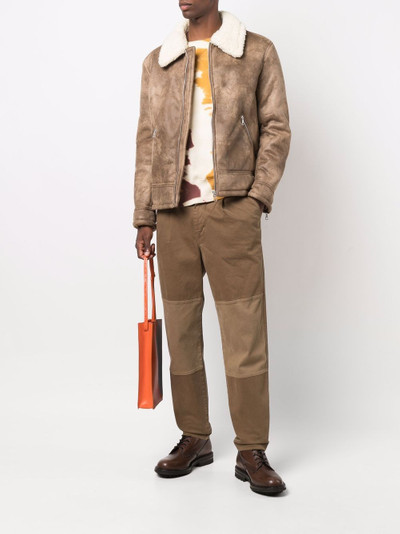 A.P.C. contrasting collar zipped jacket outlook