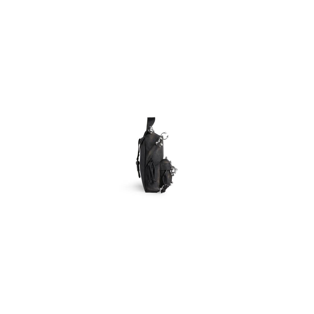 Men's Explorer Mini Backpack With Piercings in Black - 3