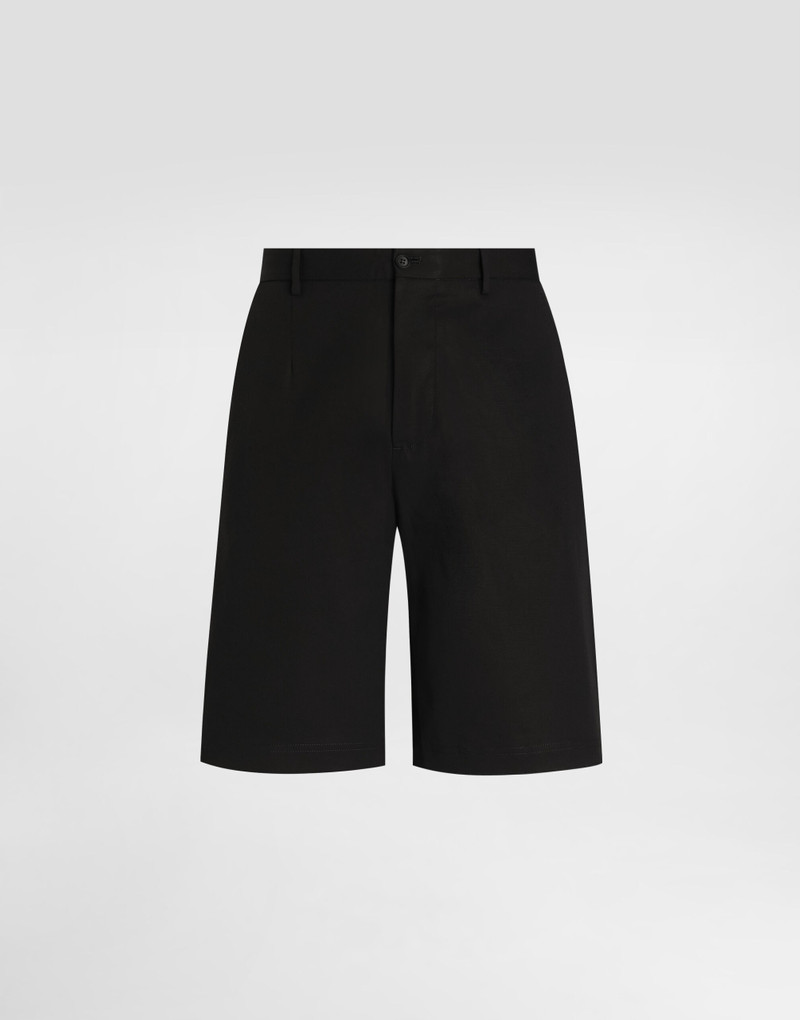 Jersey jogging shorts with embroidery 1