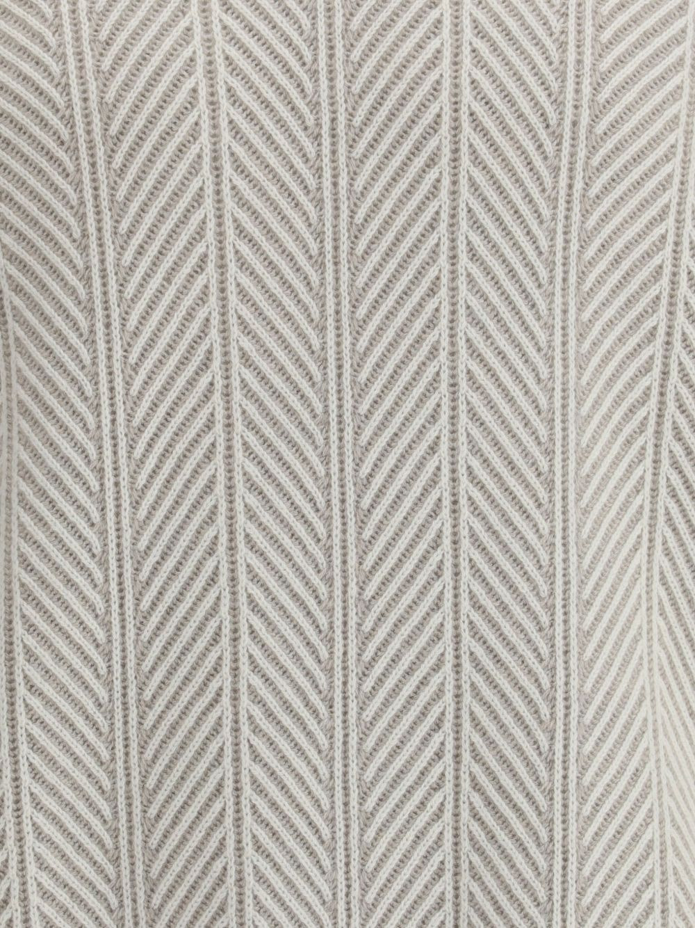 herringbone turtleneck sweater - 4