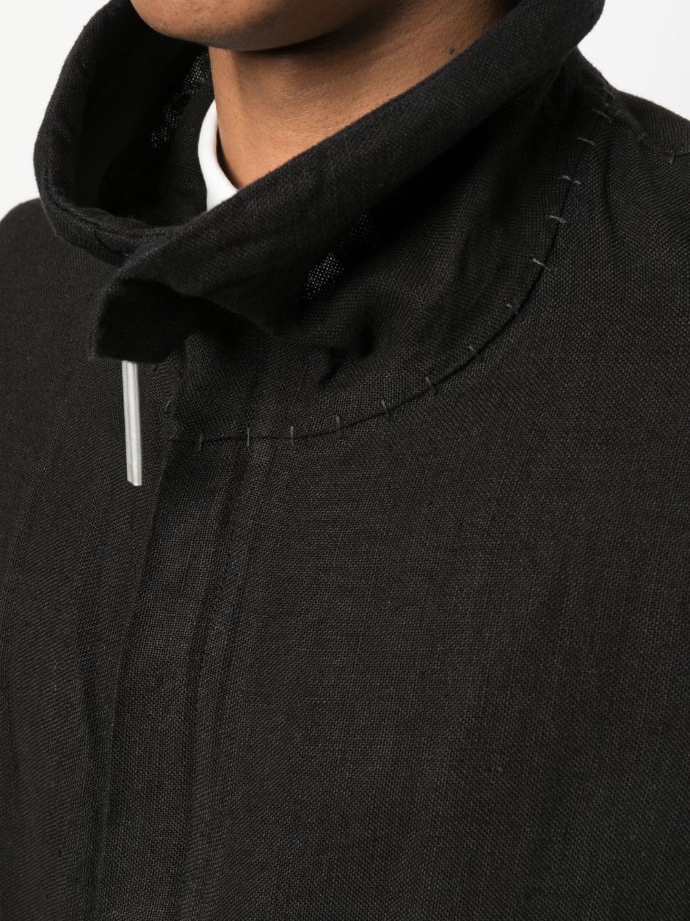 zip-detail trench coat - 5