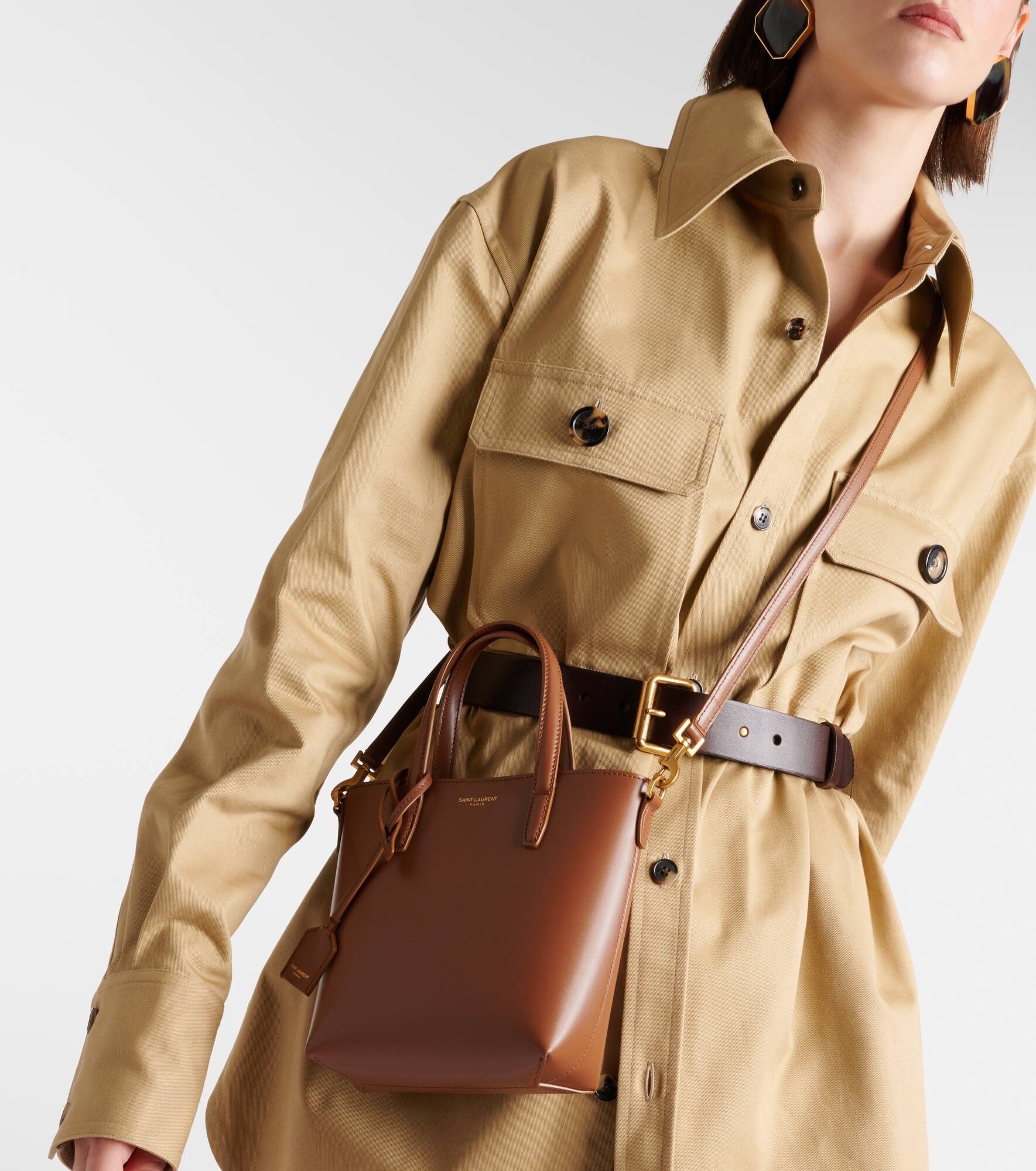 Mini leather tote bag - 2
