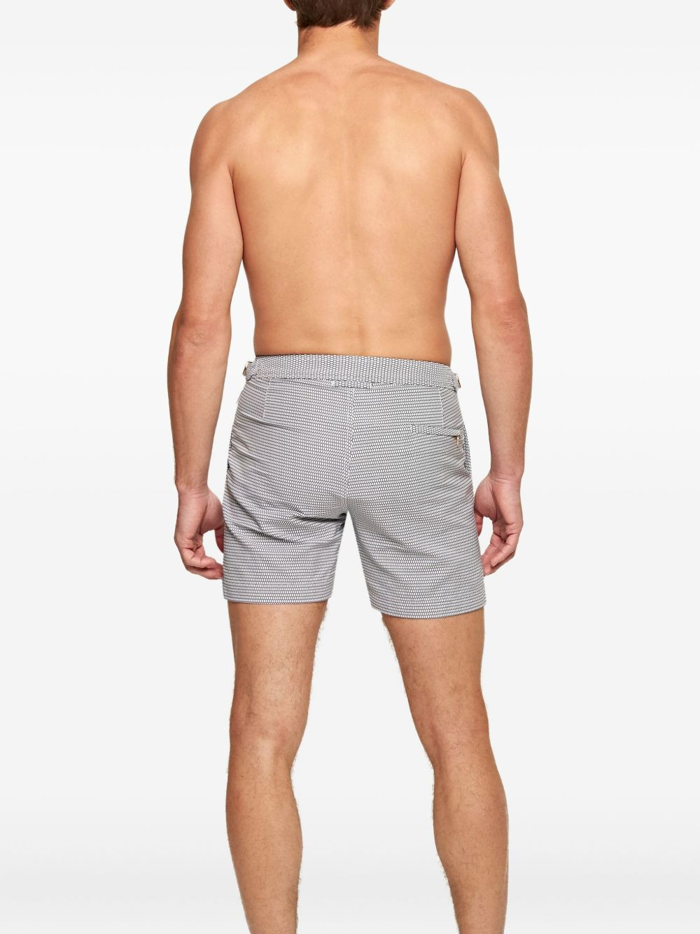 jacquard pattern swim shorts - 3