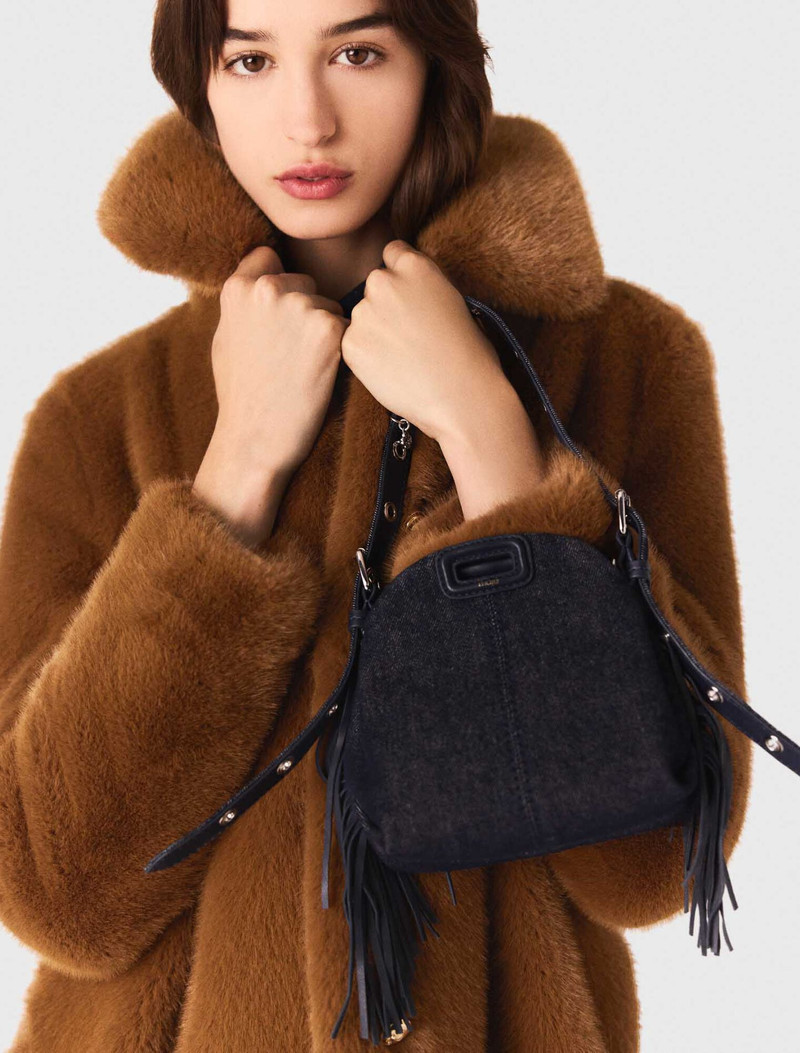 maje Miss M micro denim bag outlook