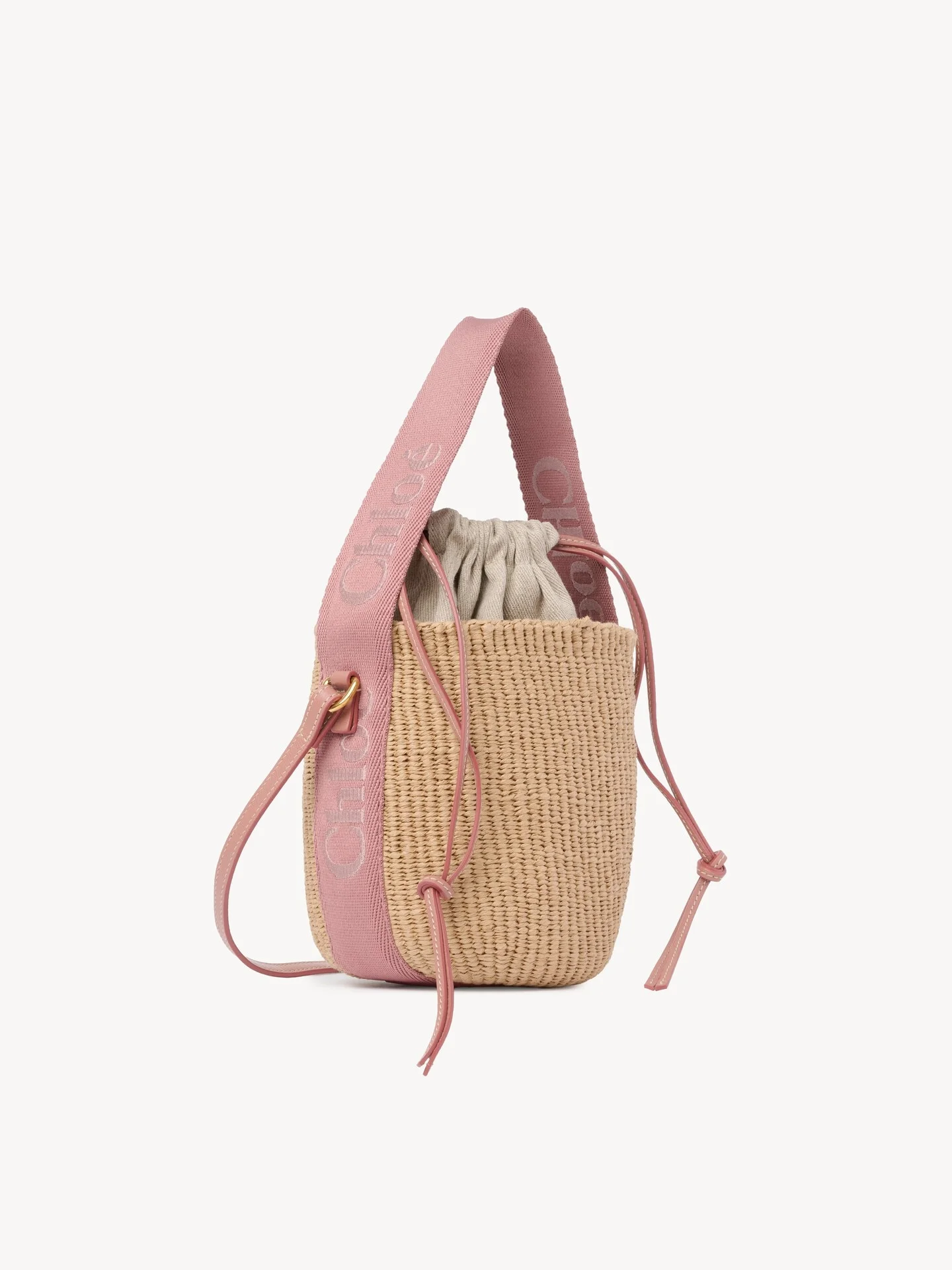 SMALL WOODY BASKET IN NATURAL FIBERS - 1