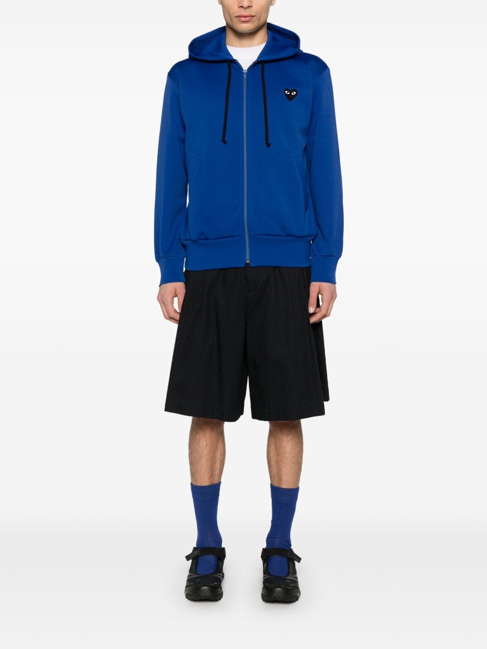 heart-emblem zip-up hoodie - 3