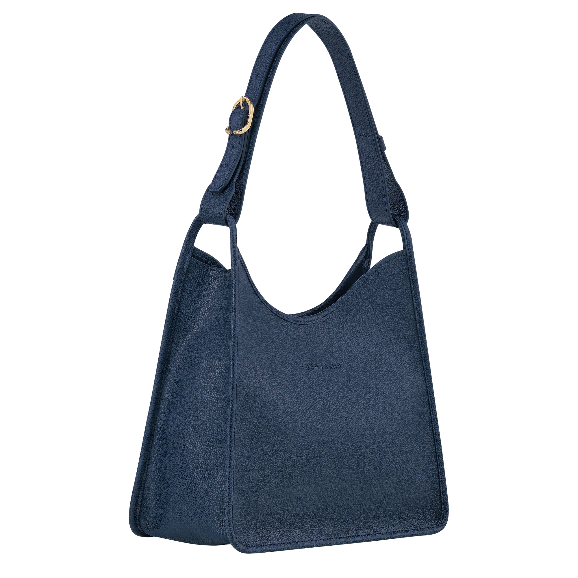 Le Foulonné M Hobo bag Navy - Leather - 3