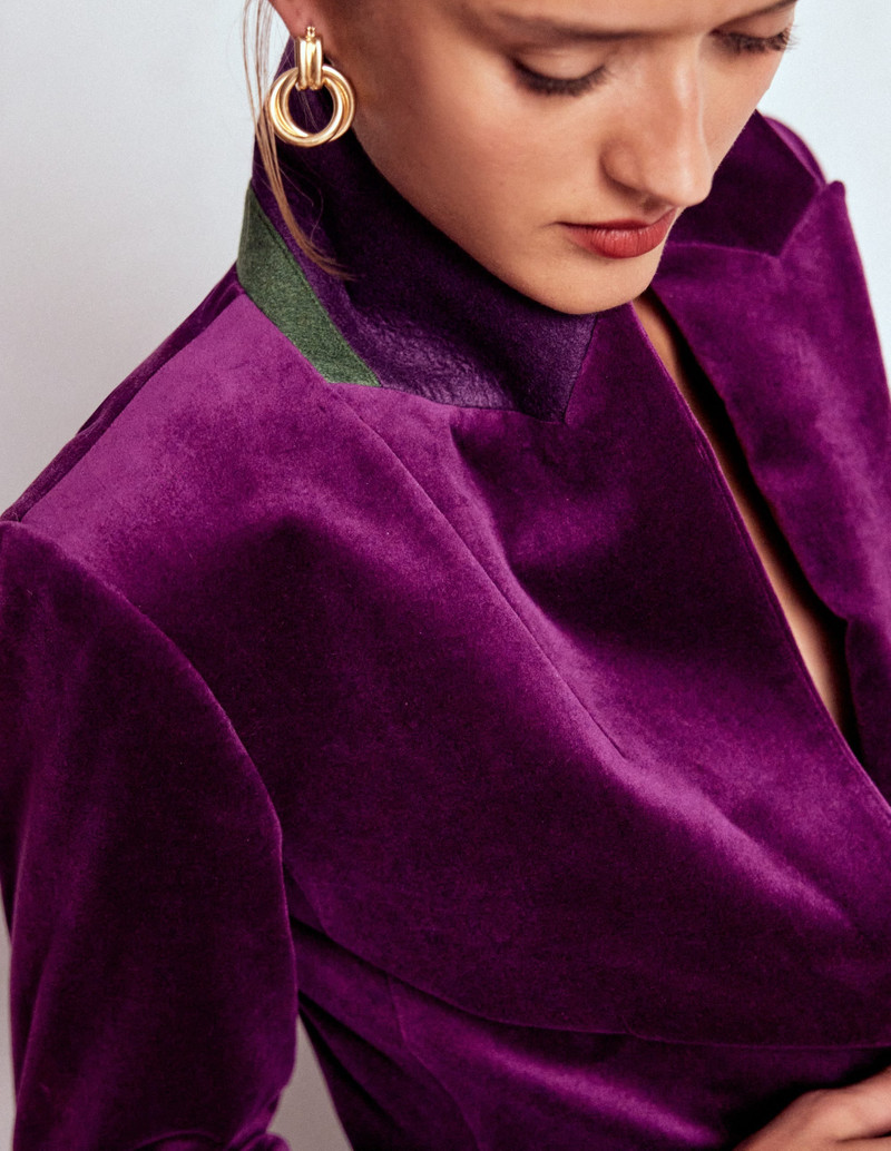 Stamford Velvet Blazer-Plum Jam 3