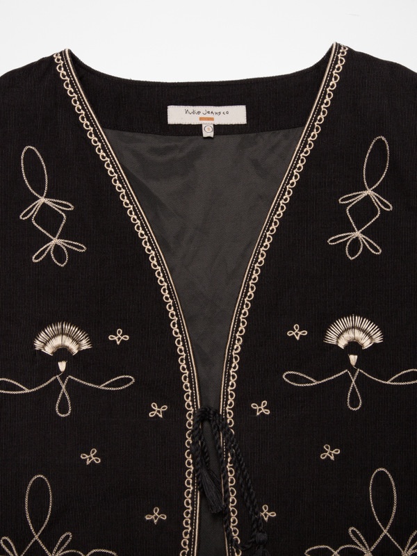 Vera Embroidered Vest Black - 5