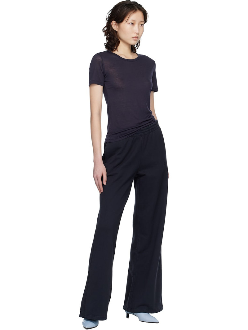 ANINE BING Black Kacey Monogram Sweatpants outlook