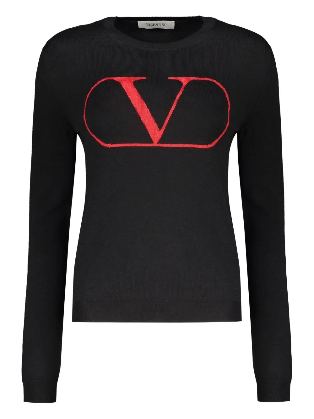 intarsia-knit logo jumper - 1