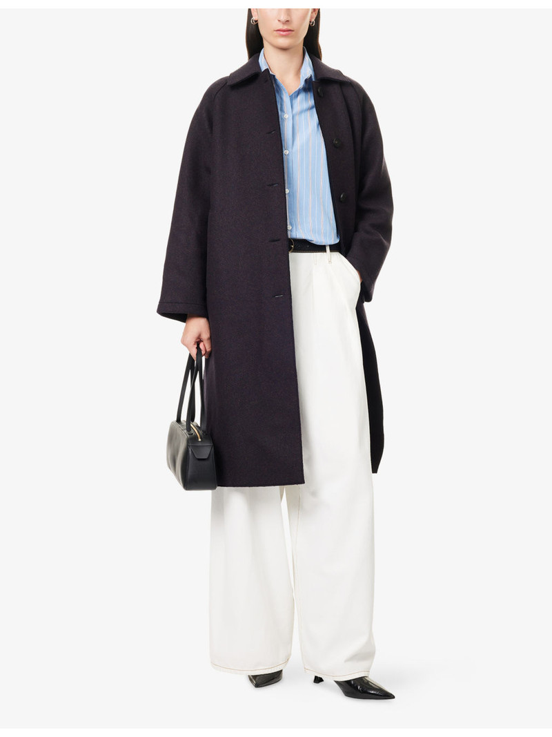 Harris Wharf London Balmacaan Patterned Cashmere-Blend Coat outlook