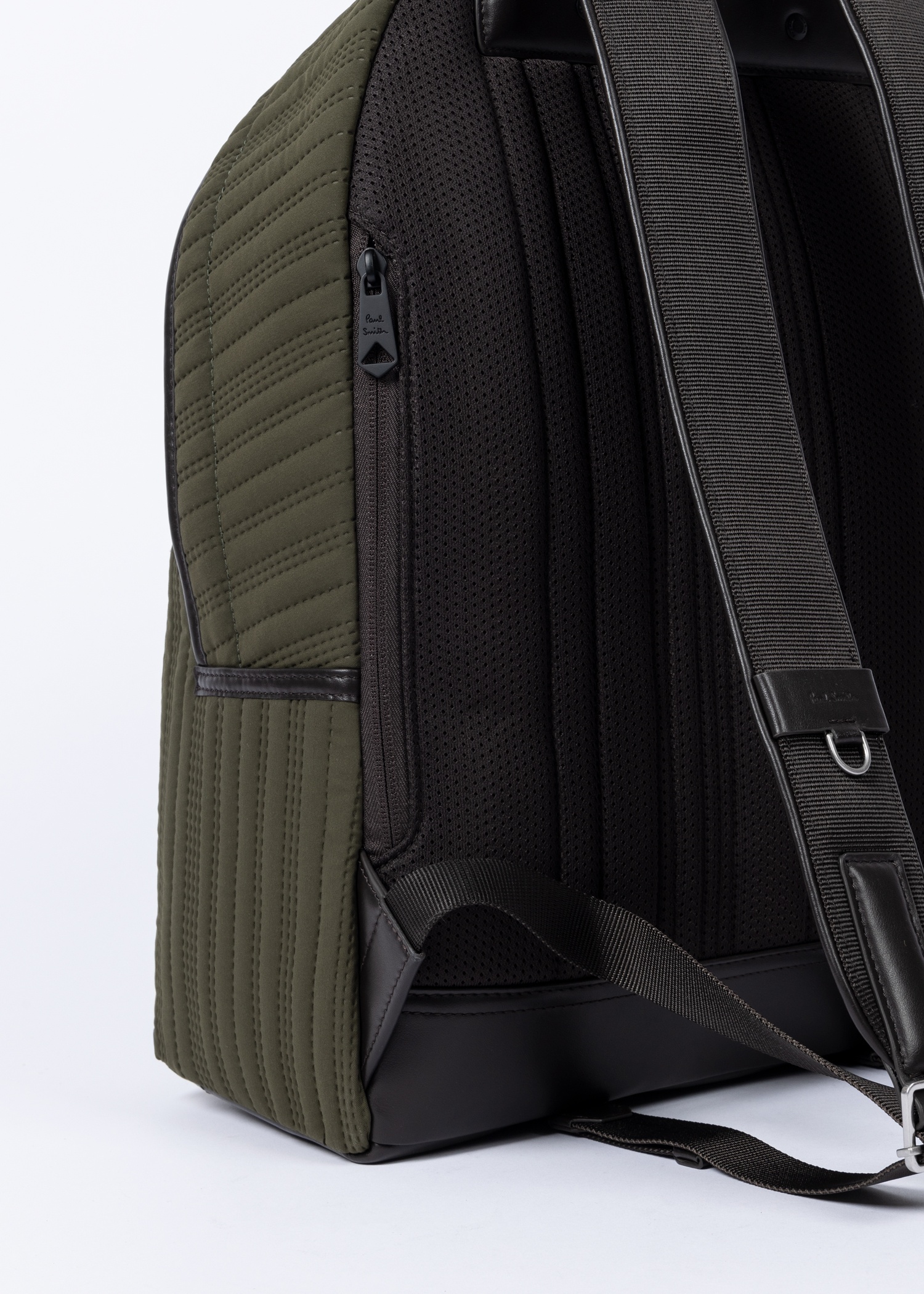 Khaki Quilted Backpack - 5