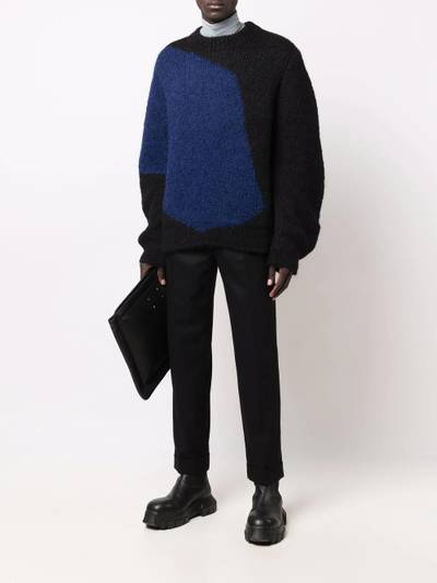 Jil Sander colour-block bell-sleeve jumper outlook