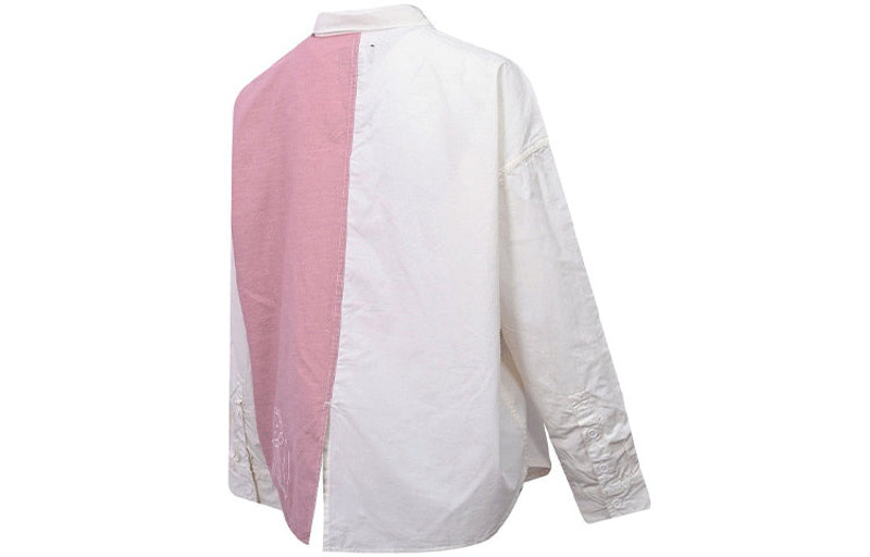 Converse (WMNS) Converse Flowers Small Logo Colorblock Long Sleeves White Pink Shirt 10022971-A01 outlook