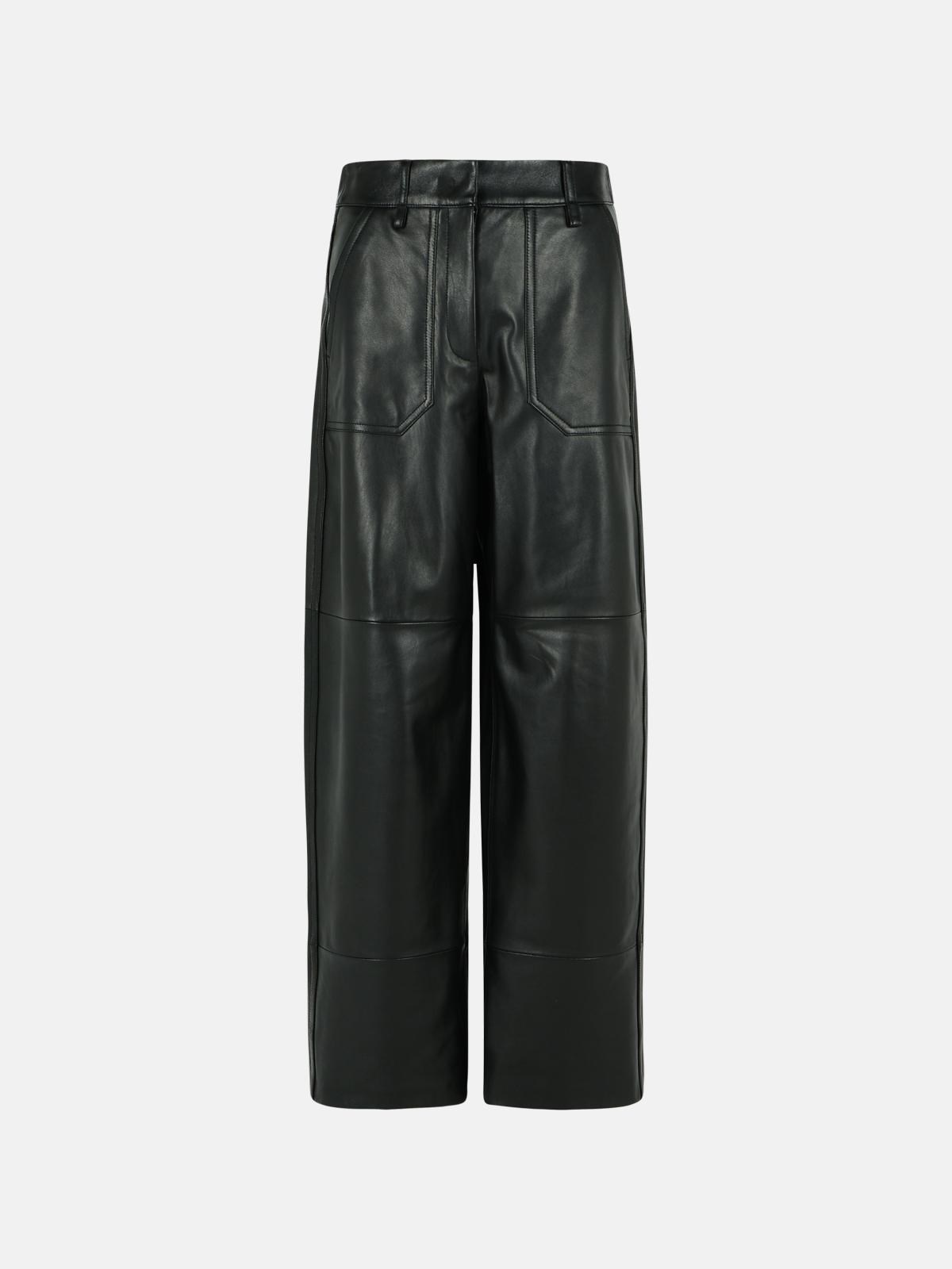 'GARBO' BLACK NAPPA LEATHER PANTS - 1