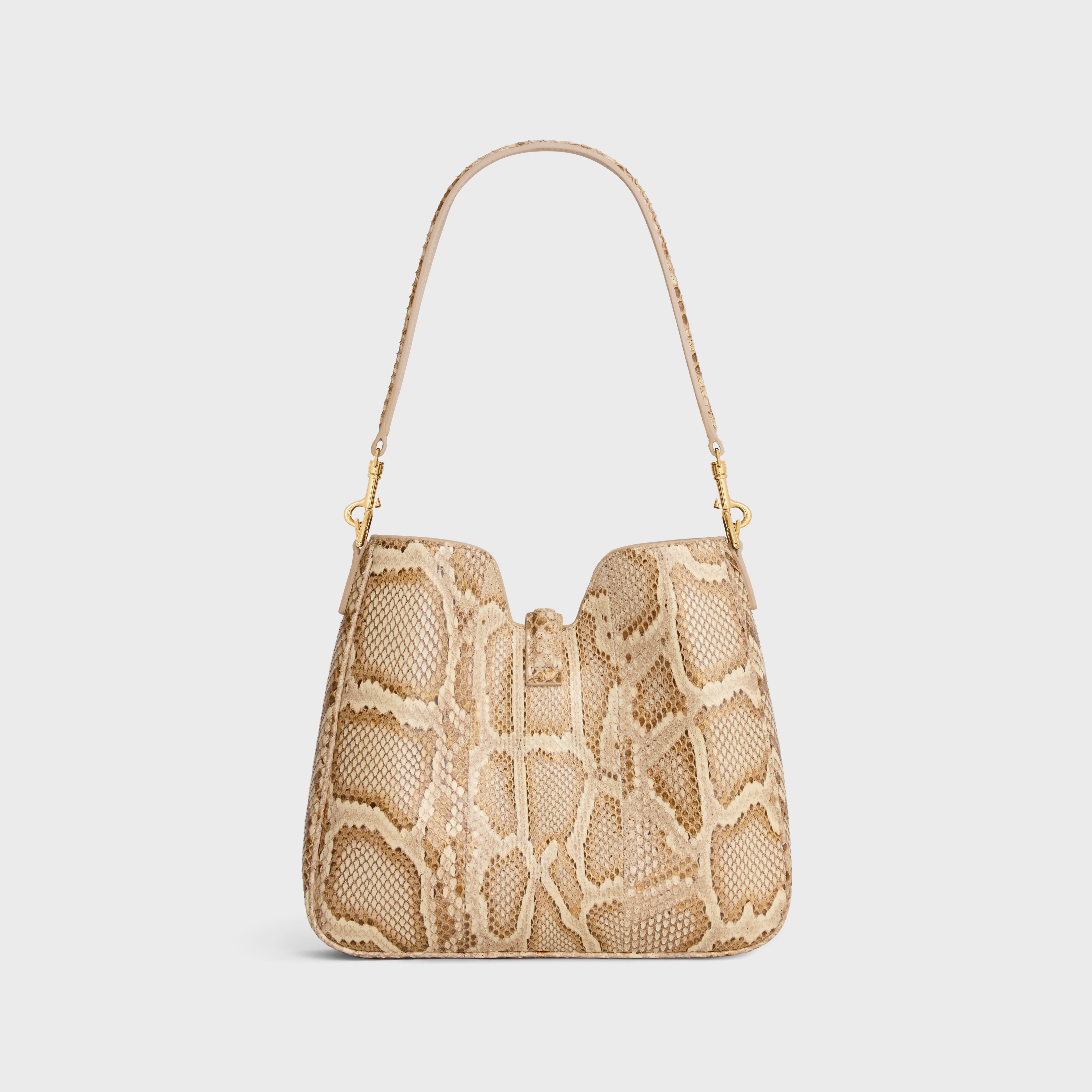 ショルダーバッグ・ポシェット CELINE 120693FX9.04LU CAMILLE16 SMALL BAG IN PYTHON LEATHER SMALL CAMILLE 16 SOFT BAG IN SMOOTH CALFSKIN - TAN | CELINE