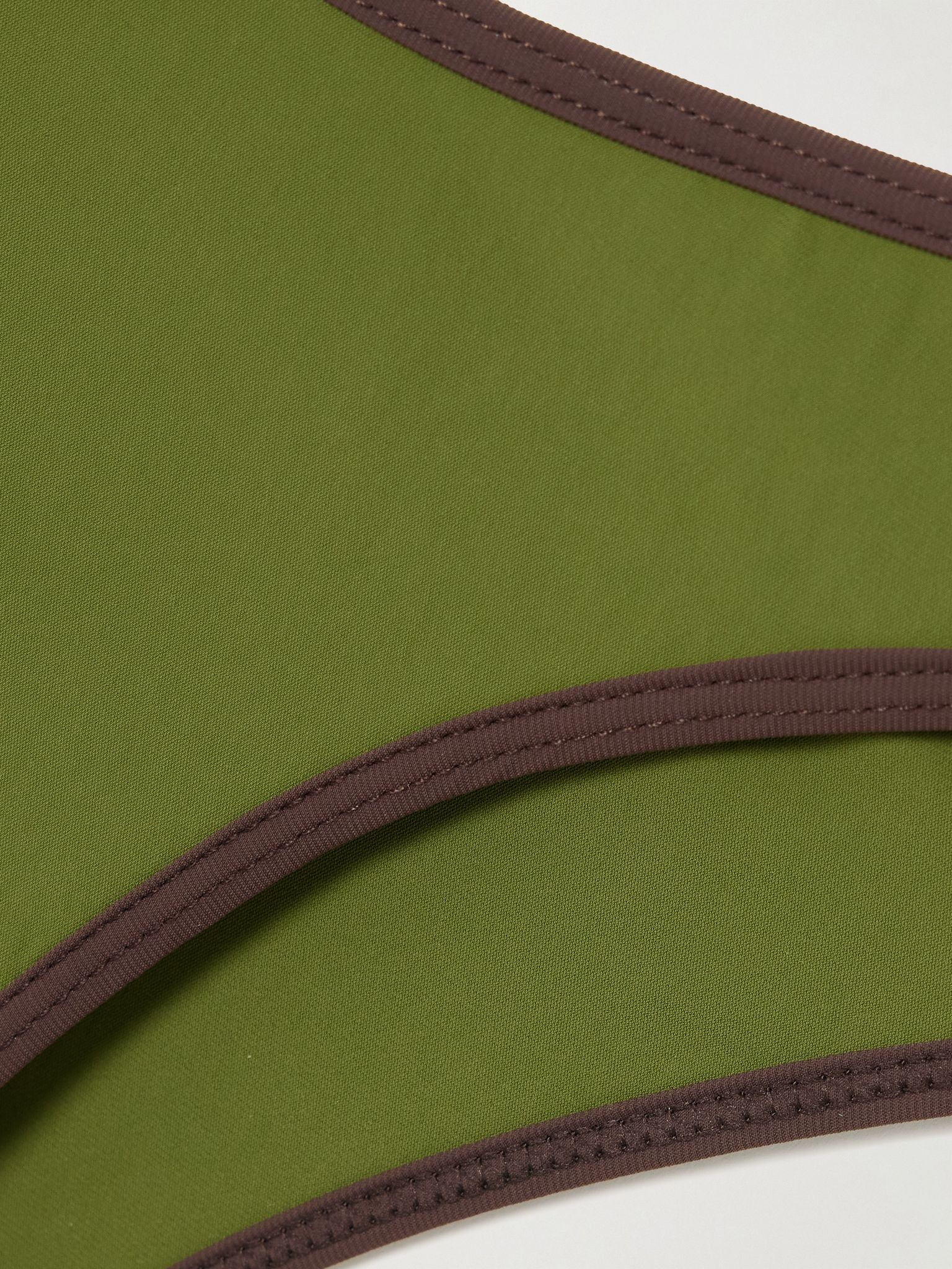 Ania two-tone recycled triangle bikini Green - 4