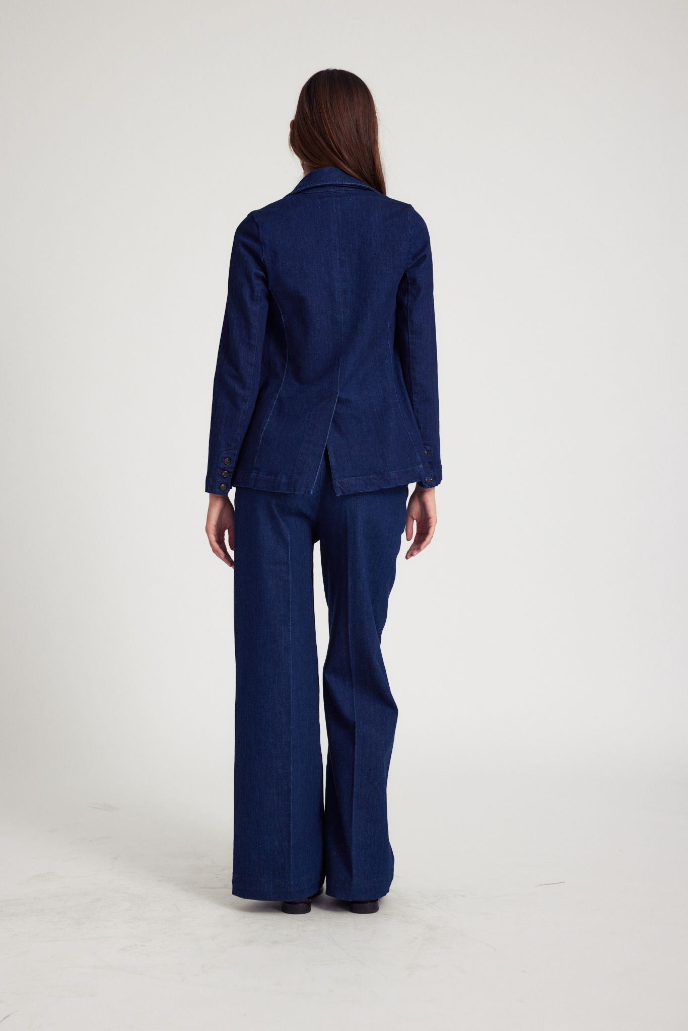 RINSE DENIM PLEATED TROUSERS - 4