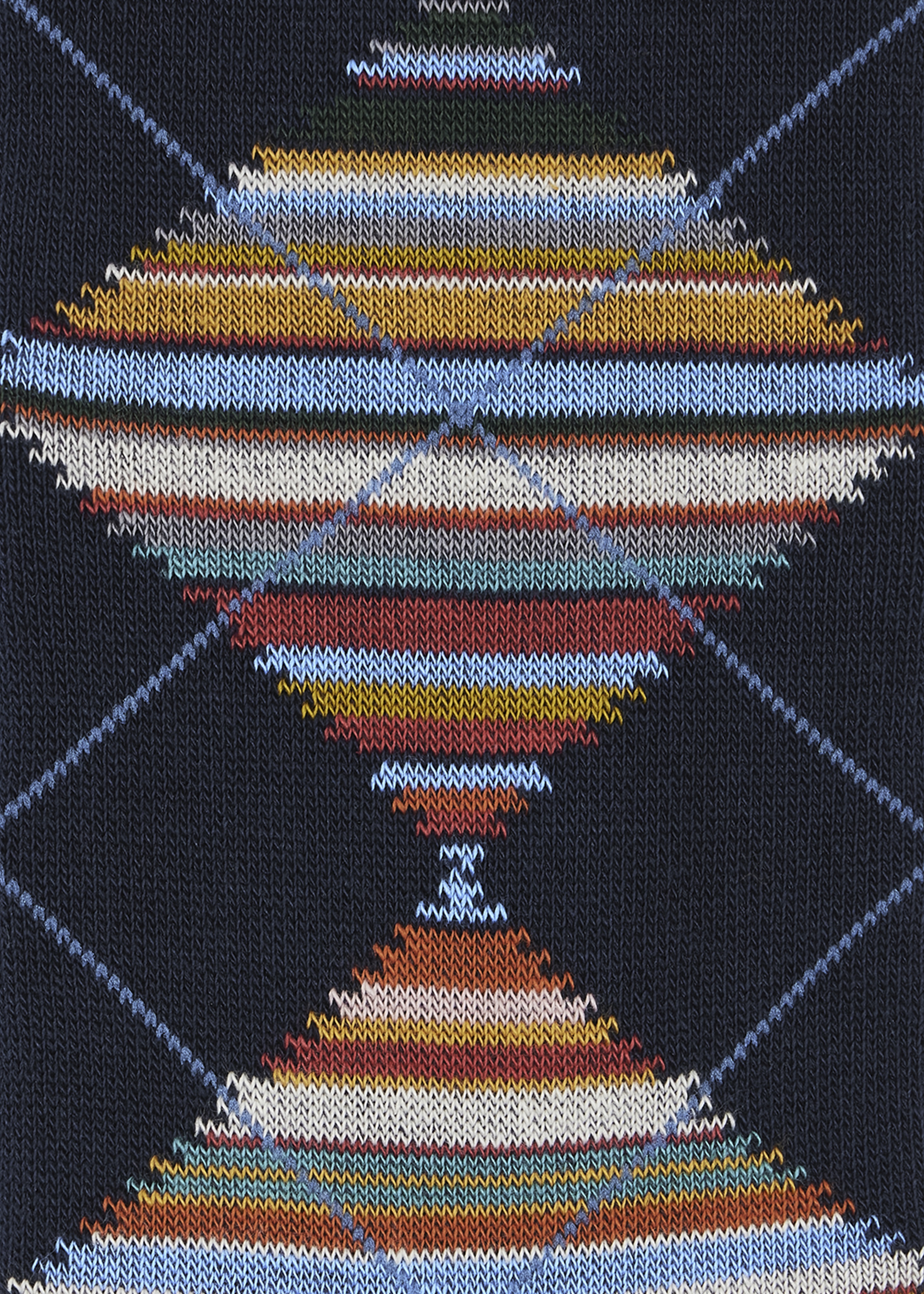 Navy 'Signature Stripe' Argyle Socks - 3