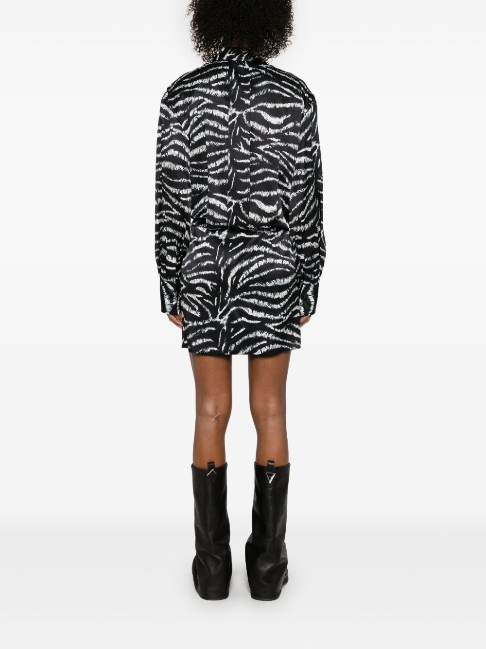 zebra-print mini dress - 4