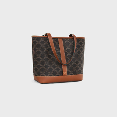 CELINE SMALL CABAS in Triomphe Canvas and calfskin outlook
