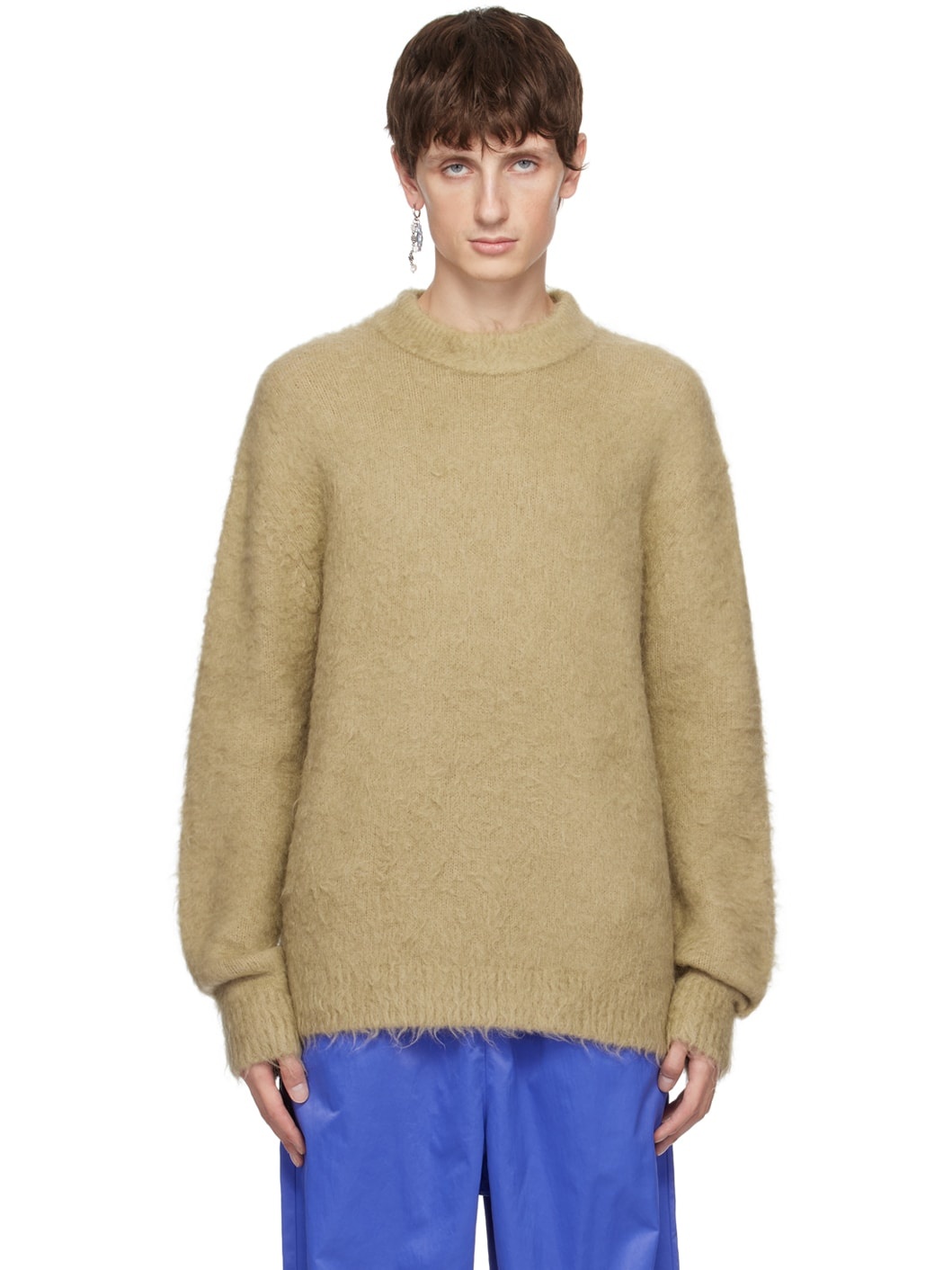 Beige Crewneck Sweater - 1