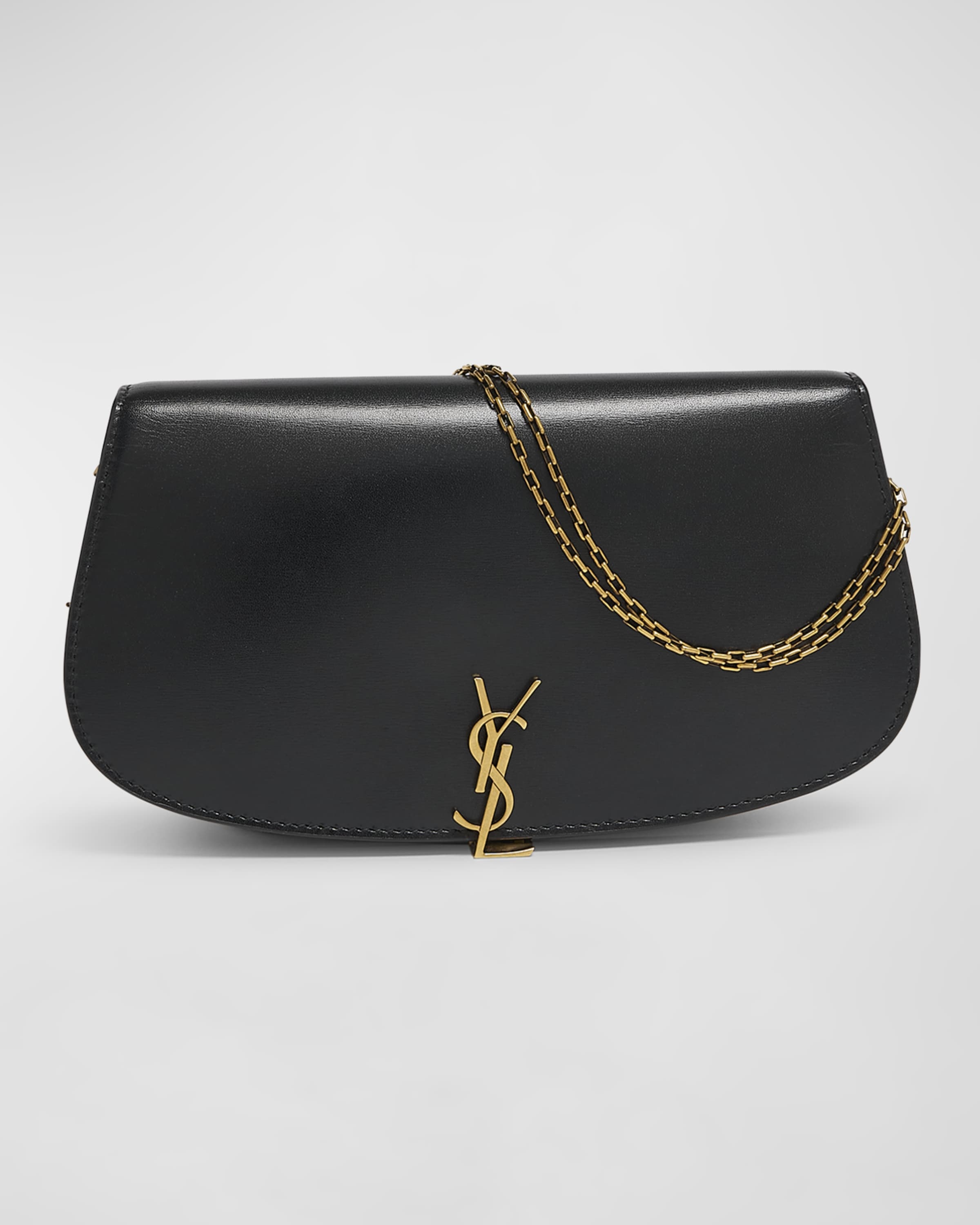 Voltaire YSL Monogram Wallet on Chain in Grained Leather - 1