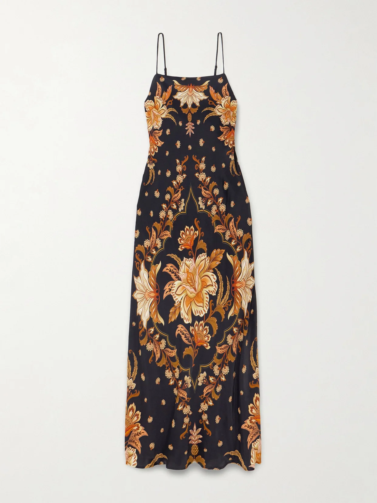 Paisley-print Satin-jersey Maxi Dress - 1