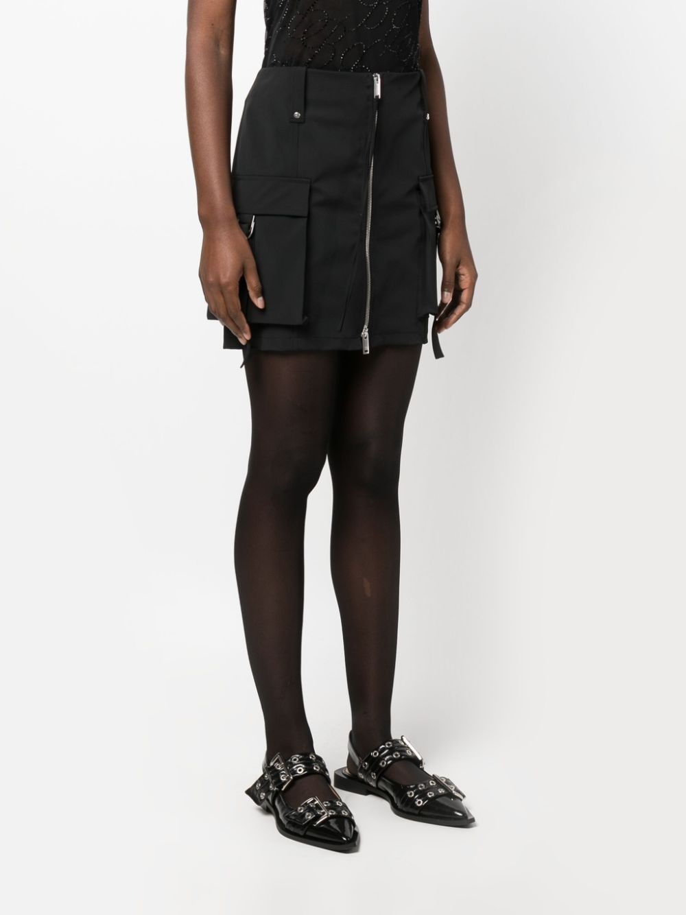 Blumarine zip-up cargo mini skirt | REVERSIBLE