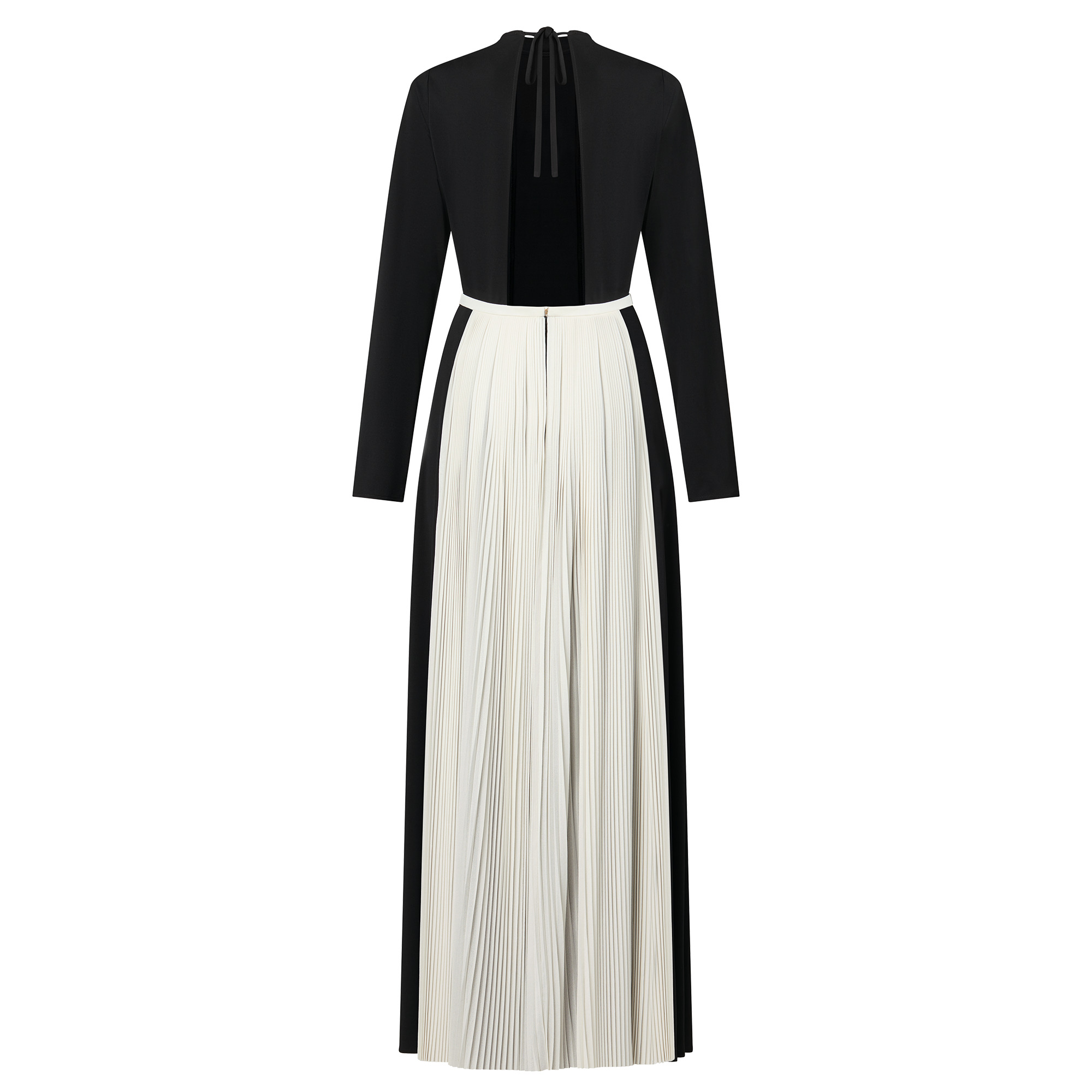 Graphic Pleated Accent Gown - 3