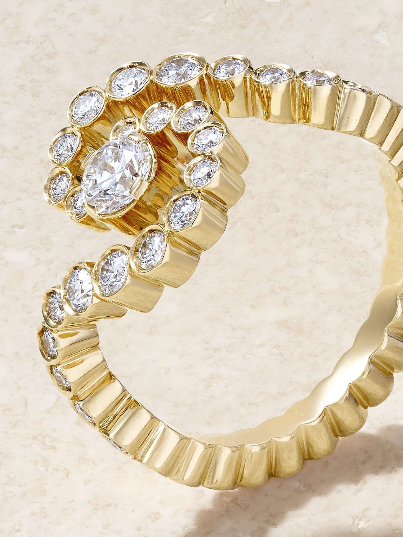 Ocean de Ciel 18-karat recycled gold diamond ring Gold - 4