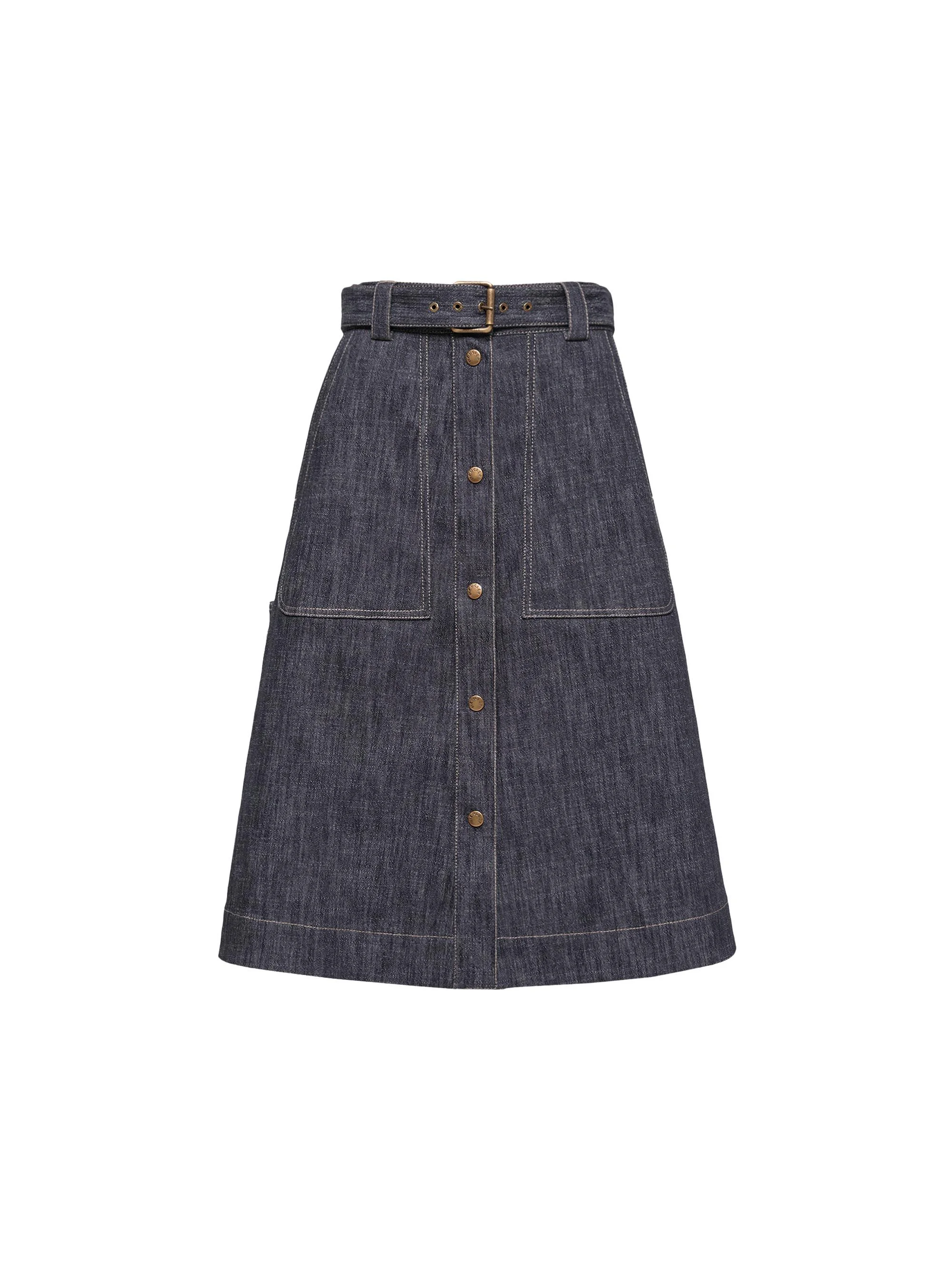 Women's Skirt in Denim - Denim Blue - 1