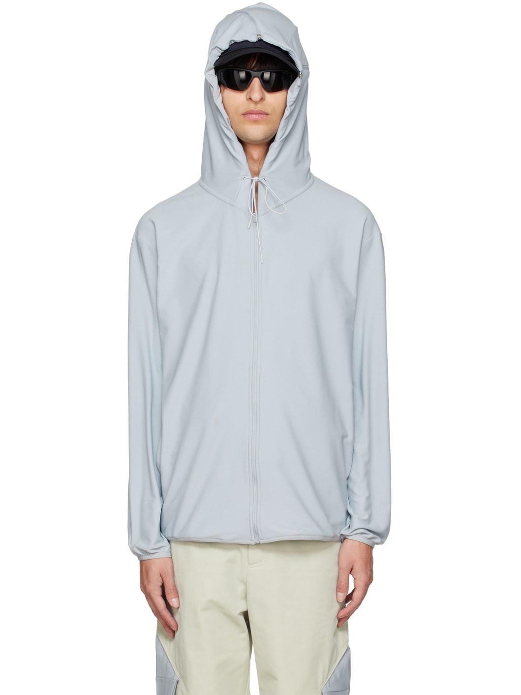 Gray Center Hoodie - 1