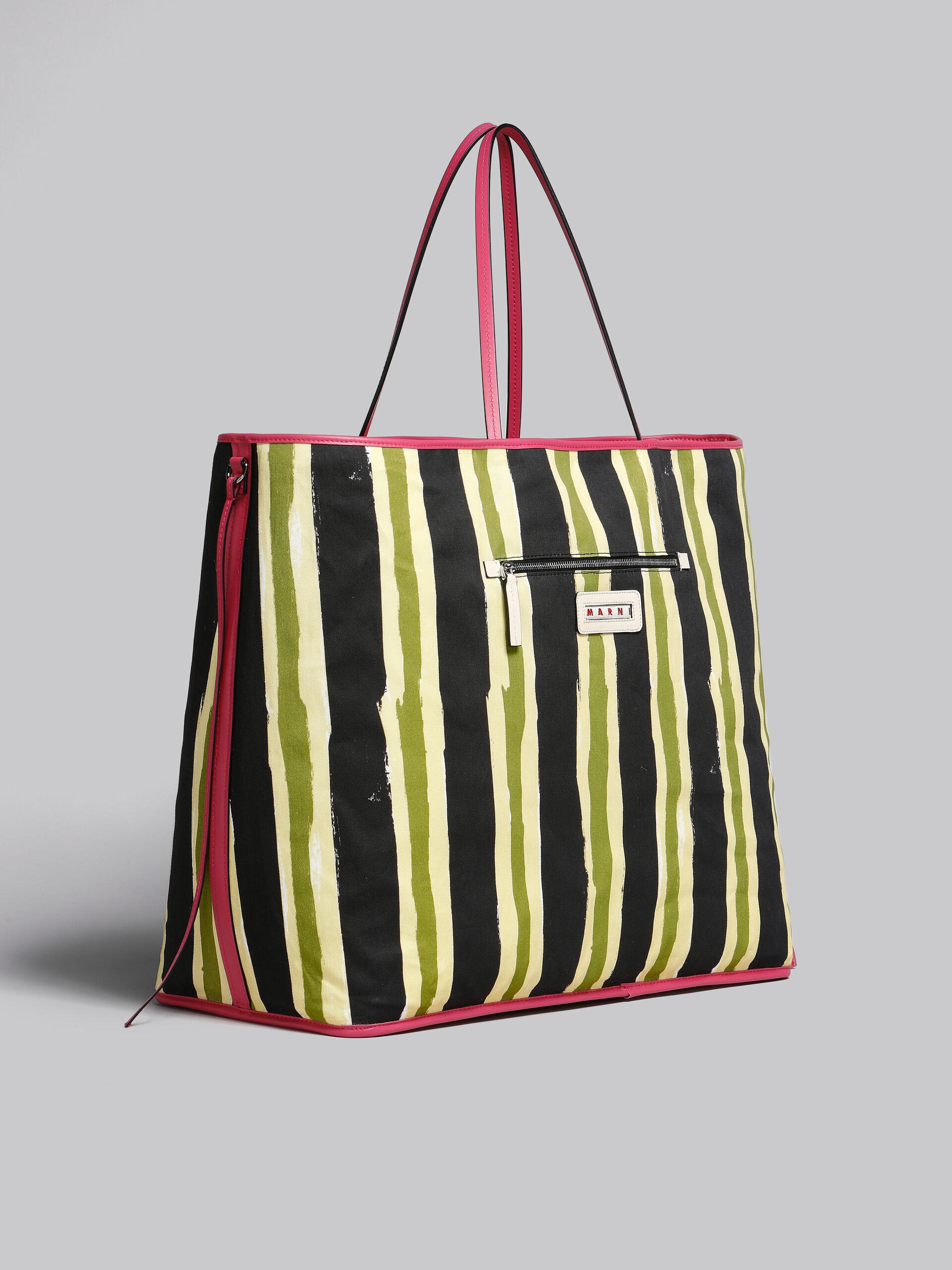 MEDIUM REVERSIBLE JANUS SHOPPING BAG IN ORANGE FELT AND COTTON - 5