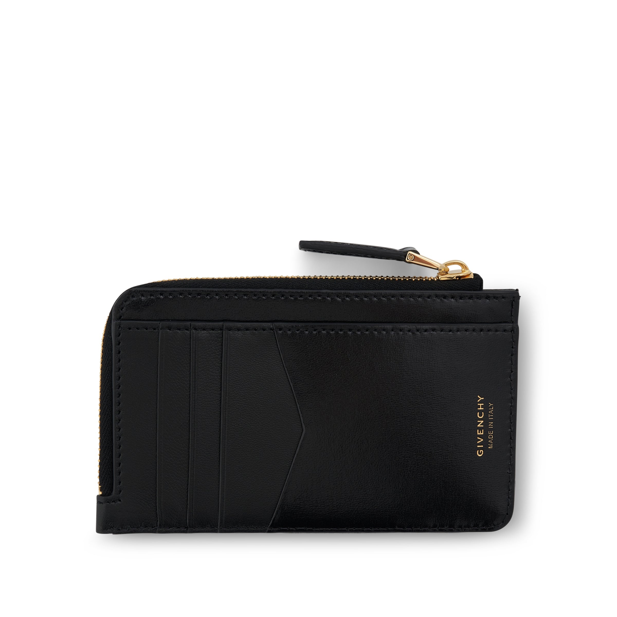 G Cut Zipped Cardholder in 4G Coated Canvas in Black - 2
