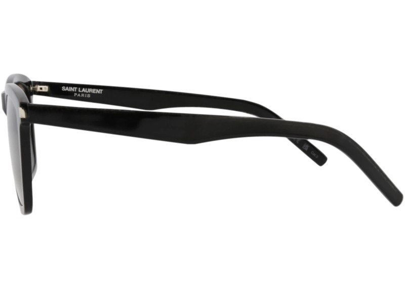 SAINT LAURENT Saint Laurent Square-Frame Acetate Sunglasses Black Black Grey (SL281SLIM-30007110-001) outlook