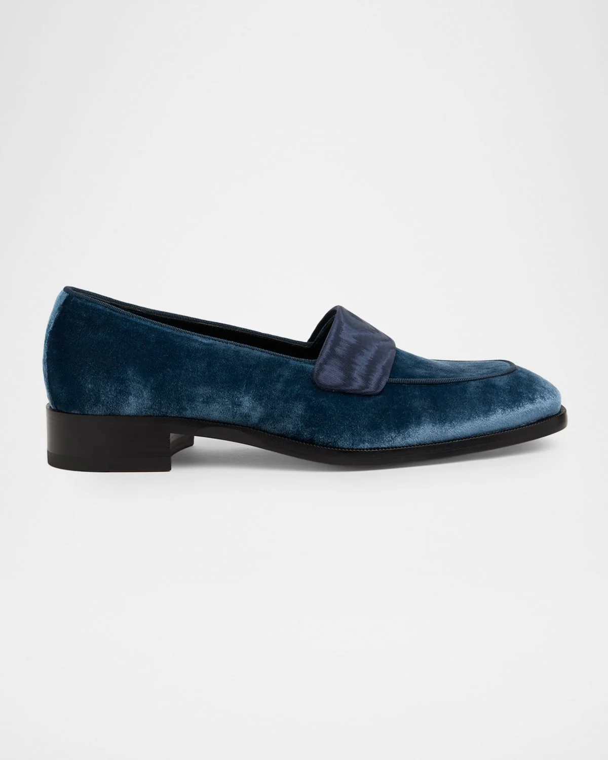 Men's O Louvre Velvet Loafers - 1